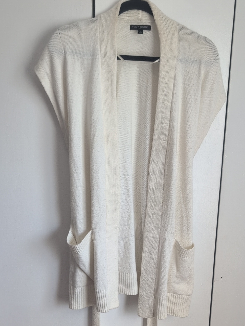 Banana Republic Cream  Open-Front Cardigan
